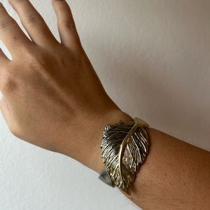 Vintage Gold and Silver Leaf Bracelet